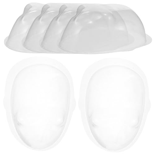 Kisangel 20 Stück Zubehör für Puppenmasken Miniatur Gesicht abdeckplane durchsichtig Transparente Abdeckung Mini- -Maske Puppen-DIY-Masken Mini-Puppenmasken Puppe DIY Maske Plastik von Kisangel
