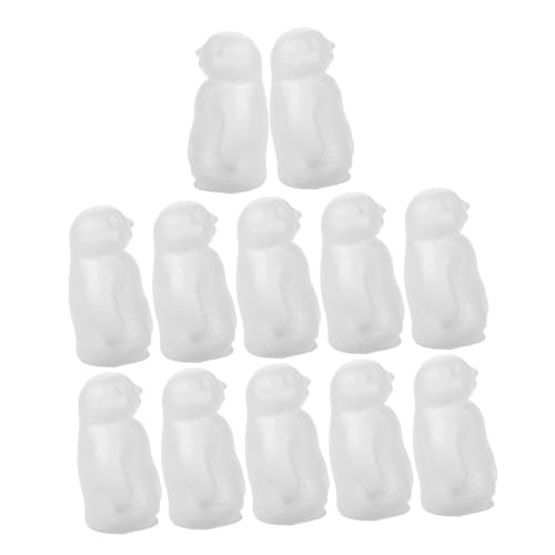 Kisangel 20 Stücke Pinguin Mini Tier Figuren Mini Figuren Weiß Schaum von Kisangel
