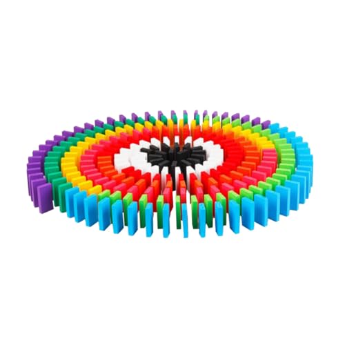 Kisangel 200 Stück Holzbausteine Regenbogenfarbene Spielzeugbausteine für Kreative Bildung Balancespiel für Jungen und zu Weihnachten oder Ostern von Kisangel