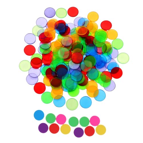 Kisangel 200 Stück Kunststoffspielchips Bunte Bingo Spielmarker Lernspielzeug für Zählen Sortieren und Mathe Lernen Transparente und Einfarbige Chips Kisangel 200 Stück Kunststoffspielchips Bunte Bingo Spielmarker Lernspielzeug für Zählen Sortieren und Mathe Lernen Transparente und Einfarbige Chips von Kisangel