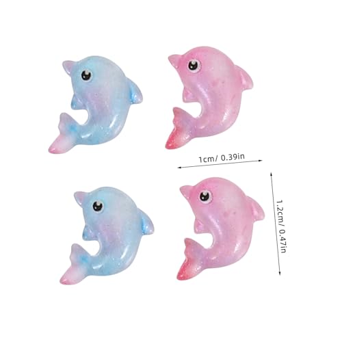 Kisangel 200 Stück Miniatur Delfin Figuren aus Resin Mini Meeres-tierfiguren Wetterfeste Miniatur Meeres-Dekoration für Puppenhaus Feengarten Micro Landschaft Aquarium Rosa und Blau Je von Kisangel