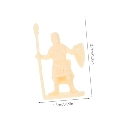 Kisangel 200 Stück Miniatur Mittelalterliche Reiter Figuren aus Kunststoff Realistische Kleine Soldaten Modelle für Sandtisch Dekoration Robuste Mini Soldat Spielfiguren in Blau Gelb von Kisangel