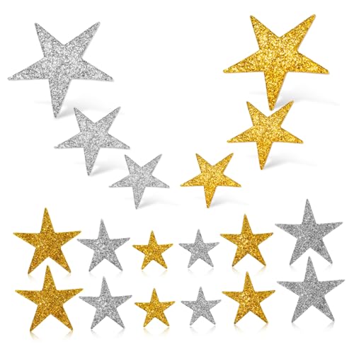 Kisangel 200 Stück Pentagramm-Aufkleber Bastelsets Für Planeten-Aufkleber Sternaufkleber Für Party Glitzersternaufkleber Kleine Sternaufkleber Schaumsternaufkleber Sternenflecken Eva von Kisangel