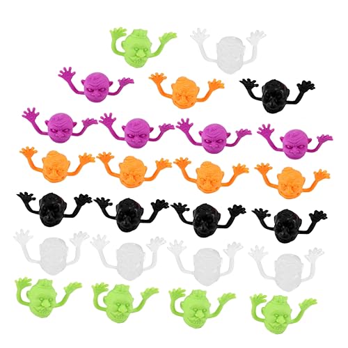 Kisangel 20Stücke Halloween Fingerkappen Kopf Finger Requisiten Zufällige Farben Kreatives Für Partys Halloween Dekoration Und Unterricht Hautfreundlich Und Wiederverwendbar von Kisangel