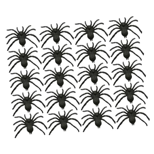 Kisangel 20Stücke Künstliche Spinnen Realistische Halloween Dekoration Aus Kunststoff Für Partys Und Tischornamente Kleine Spinnen Für Schaurige Streichrequisiten Und Dekorationsideen von Kisangel