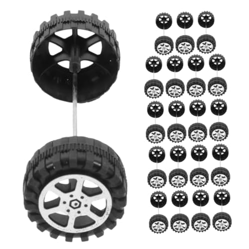 Kisangel 20sätze Rc-autoreifen Austauschbare Spielzeugauto Reifen Plastikautoräder DIY Auto Spielzeug Teile Ersatzreifen Für Modellautos von Kisangel
