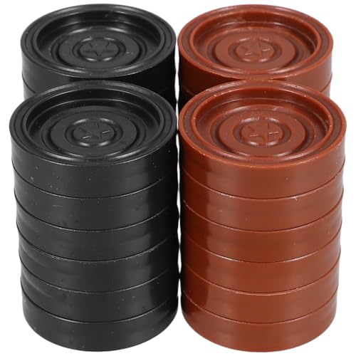 Kisangel 24 Pcs Round Backgammon Stücke Ersatzplastikschachstücke Für Family Gatherings Party Brettspiel Backgammon Game Chips von Kisangel