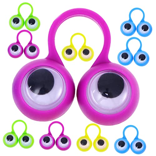 Kisangel 24 Stück Augenring interaktives kinderbeschäftigung Farberkennung Finger Toys gieskanne kinderspielzeug neuartiges Kinderspielzeug Fingerringspielzeug Plastik von Kisangel