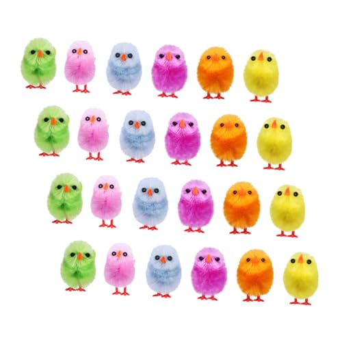 Kisangel Stück Deko- für Küken easter chicks osterbastelei 0stergeschenke winzige Hühner Mini-Fuzzy-Küken spielzeuge flauschige Osterküken Plüsch-Küken-Modell Samt von Kisangel