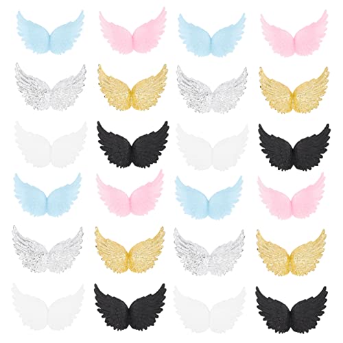 Kisangel 24 Stück Engel Flügel Bastelset DIY Dekoration für Kuchen Handwerk und Kreative Projekte Farben für Persönliche und Bastelarbeiten von Kisangel