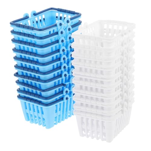 Kisangel 24 Stück Mini Einkaufskorb Kinderspielzeug Mini Picknickkorb Schreibtisch Ornamente Heimdekoration Einkaufskorb Mini Körbe Mini Handkorb Kleine Körbe Für von Kisangel