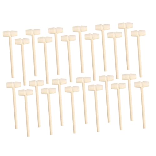 Kisangel 24 Stück Mini Holzhammer Teiliges Kreatives für Hochwertige Sichere Holzschlägel für Motorik und Bildung Vielseitig Einsetzbar als Massagehammer für Spiele mit und Hummern von Kisangel