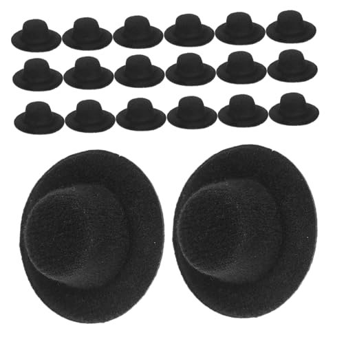 Kisangel 24 Stück Mini Hüte Puppenzubehör Miniatur Filzzylinder Miniatur Hüte Zum Selbermachen Filzzylinder Winzige Kappen Zum Basteln Mini Clown Zylinder von Kisangel