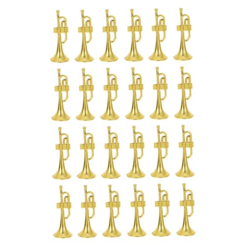 Kisangel 24 Stück Mini -Trompete Mini-Trompete Musikschmuck LED Musikinstrument Miniatur Musikinstrumente für -Trompete Miniatur-Trompetenmodell Dekorationen Plastik Golden Kisangel 24 Stück Mini -Trompete Mini-Trompete Musikschmuck LED Musikinstrument Miniatur Musikinstrumente für -Trompete Miniatur-Trompetenmodell Dekorationen Plastik Golden von Kisangel