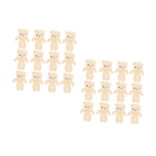 Kisangel 24 Stück Teiliges Figuren Niedliche Kleine Deko Bären aus Hochwertigem Material Multifunktionale Schlüsselanhänger und Bastelanhänger für DIY Projekte und Geschenkideen von Kisangel