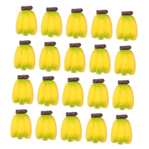 Kisangel 24stücke Künstliche Miniatur-Bananen Aus Kunstharz Bananenrequisiten Für Puppenhaus-küchen-Dekoration Künstliches Obst Zum Basteln Und Dekorieren von Kisangel