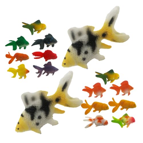 Kisangel 24 Stück Teiliges Miniatur Goldfisch Modell PVC Realistische Kleine Fischfiguren Bunte Meereslebewesen Dekoration für Aquarium und Mini Szenen Kisangel 24 Stück Teiliges Miniatur Goldfisch Modell PVC Realistische Kleine Fischfiguren Bunte Meereslebewesen Dekoration für Aquarium und Mini Szenen von Kisangel