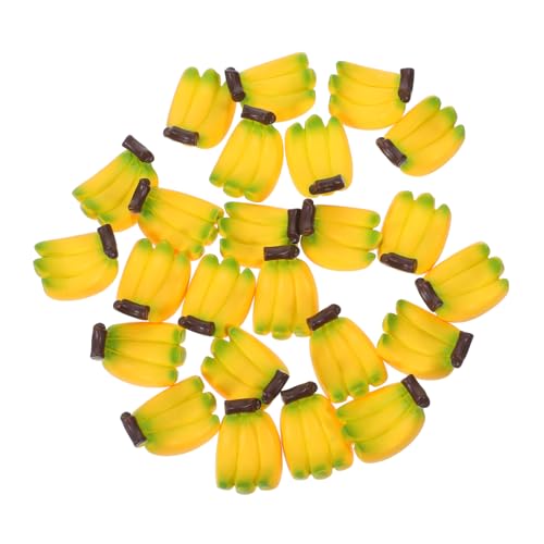 Kisangel 24stücke Deko-Bananen Aus Kunstharz Miniatur-Obst-Modelle Für Puppenhausküche Spielzeug-Lebensmittel Künstliche Früchte Zur Dekoration Winzige Obstfiguren Für Mikroszenen von Kisangel