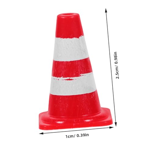 Kisangel 24 Stück Teiliges Miniatur Verkehrsleitkegel Rote Verkehrsbarrieren für Sandtisch Dekoration Robustes Lernspielzeug zur Verkehrssicherheitserziehung und Eltern Junge Mädchen von Kisangel