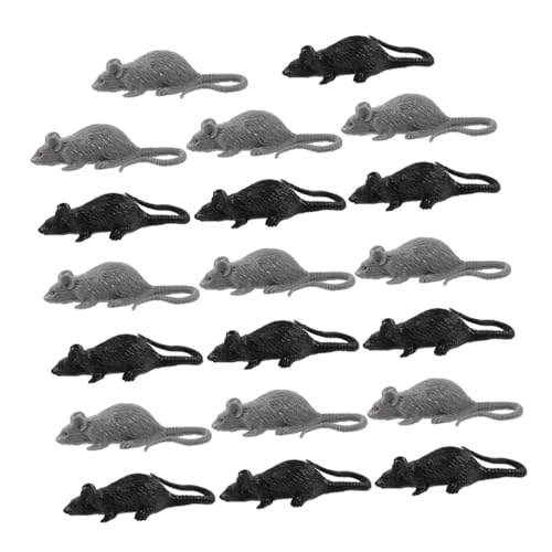 Kisangel 24 Stück Teiliges Realistische Spielzeugmäuse und Ratten in Schwarz und Lebensechte Halloween Dekoration für Gruselige Partys Einfache Nutzung ohne Batterie für Streiche und von Kisangel