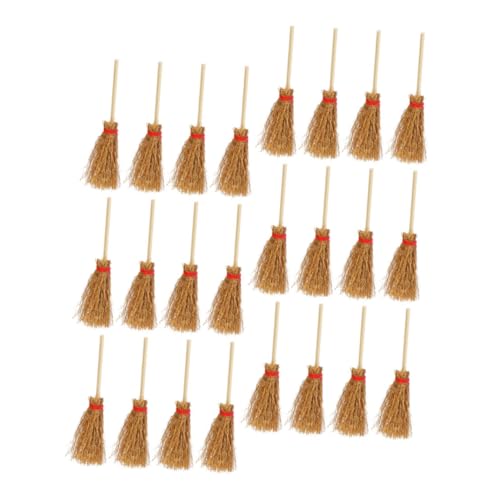 Kisangel 24-teiliges Realistisches Miniatur-Besen-Set Für Puppenhaus-Dekoration Für Miniatur-reinigungszubehör von Kisangel
