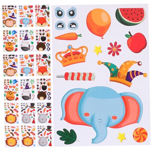 Kisangel 24Blätter Tier Puzzle Aufkleber für Motivationssticker zur Belohnung Selbstklebend für DIY Projekte und Geschenkverpackungen für Kreative Belohnungen und Spaß von Kisangel
