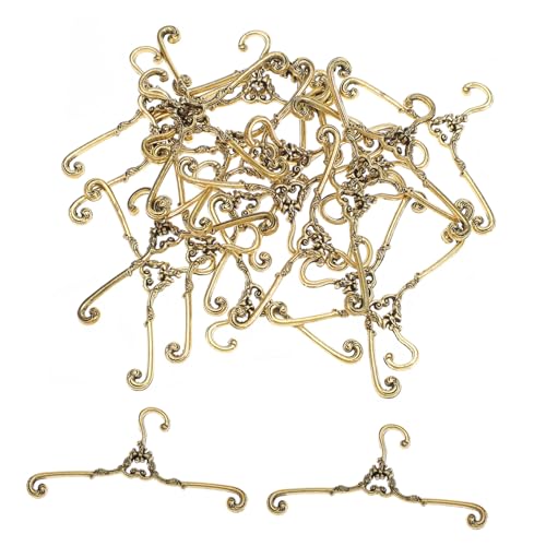 Kisangel 24Stücke Teiliges Kleiderbügel Für Puppenhaus Robuste Metallkleiderhänger Im Antiken Look Für Puppenmöbel Und Kreative Spielwelten von Kisangel