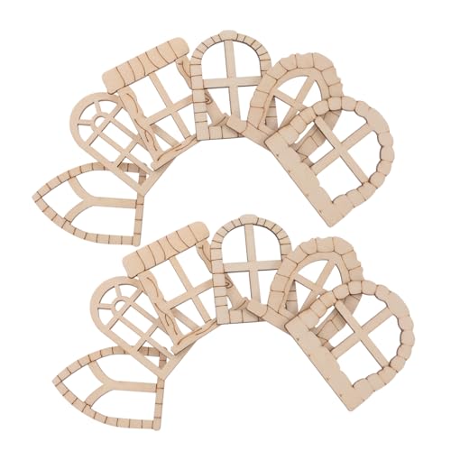 Kisangel 25 Stück Mini Fensterzubehör Dekoration DIY Winziger Leerer Miniatur Fensterrahmen Mini Fensterdekor Garten Kleiner Mini Fensterrahmen Modell Basteln Miniaturtür von Kisangel