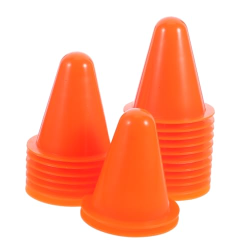 Kisangel 25 Stück Skate Barriere Kinderzubehör Rollen Übungsmarkierung Training Farbige Agility Stopper Hindernisse Hindernisparcours Indoor Skating Markierungskegel Kunststoff von Kisangel