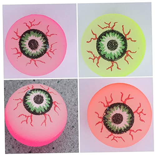 Kisangel 25 Stück Teiliges Bunte Hüpfbälle mit Gruseligem Augenmuster Elastisches Weiches für Halloween Partys Nachhaltige Geruchsfreie Bouncy Ball Requisiten für Kostümfeiern von Kisangel