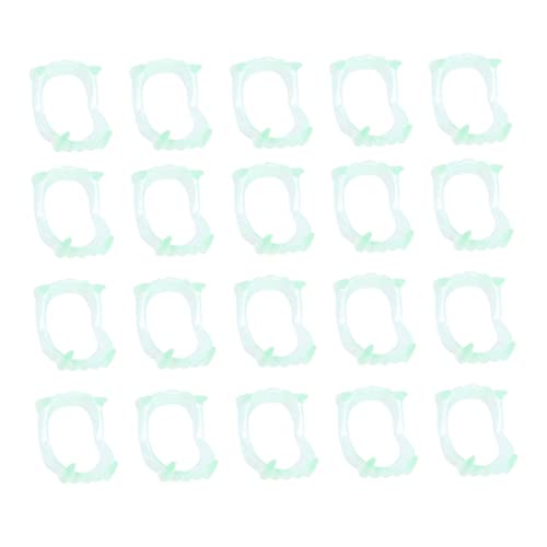 Kisangel 25Stücke Halloween Vampirzähne Luminous Fake Teeth Für Cosplay Und Horrordekoration Requisiten Für Halloween Partys Und Spukhäuser von Kisangel