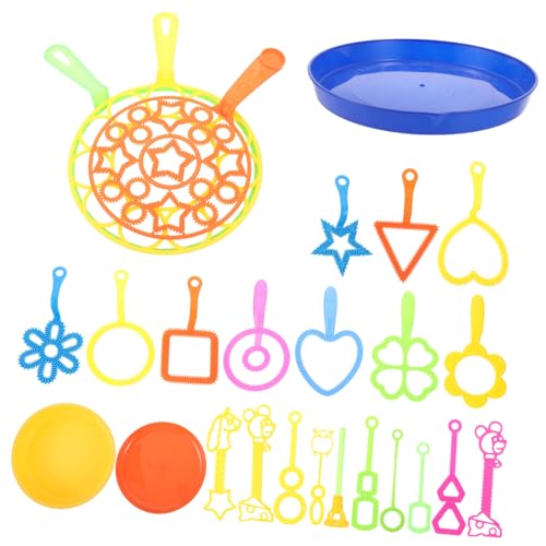 Kisangel 26Stücke Teiliges Blasenstäbe für Große Seifenblasen für Outdoor Aktivitäten Bunte Blasen für Garten Park Pool und Strand von Kisangel