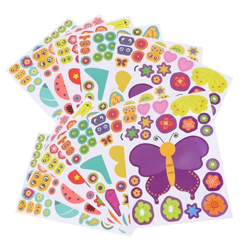 Kisangel 27 Blatt Schmetterlings-Puzzle-Aufkleber Puzzlematte Schmetterlingsaufkleber -Tags schmetterling dekorationen aufkleber Schmetterlingsaufkleber klein süßer Aufkleber PVC von Kisangel