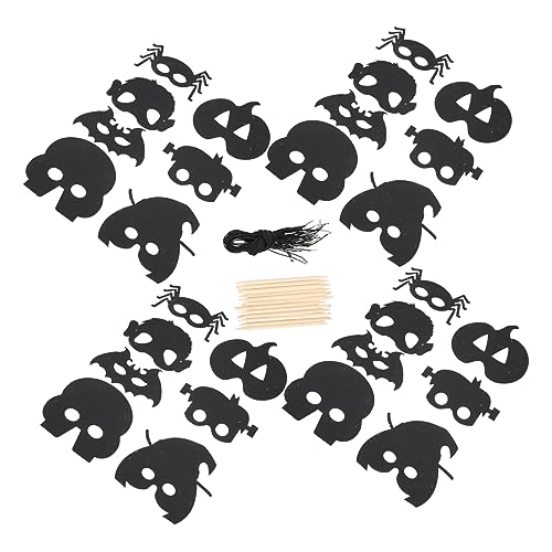 Kisangel 28 Stück Teiliges Diy Halloween Masken zum Auskratzen für für Partys Dekorative Scratch Masken mit Einzigartigen Motiven Sicheres Material für Kreative Feiern von Kisangel