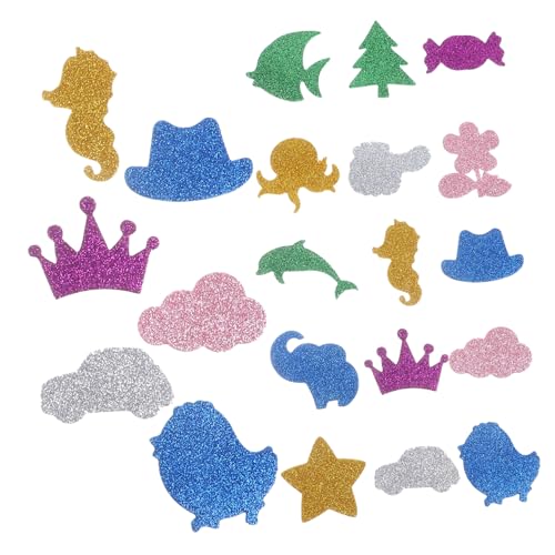 Kisangel 28 Stück Teiliges Eva Schaumstoff Sticker Bunte Selbstklebende Cartoon Tier Aufkleber für Basteln Scrapbooking Geschenke Dekoration Glatten Oberflächen von Kisangel