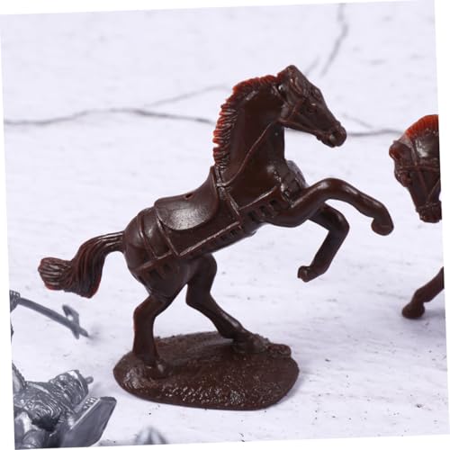 Kisangel 28 Stück Teiliges Kunststoff Soldaten Spielset mit Rittern Pferdemodellen und Kavalleriefiguren Detailreiche Mittelalterliche Reiter Spielfiguren für Pädagogisches Armee von Kisangel