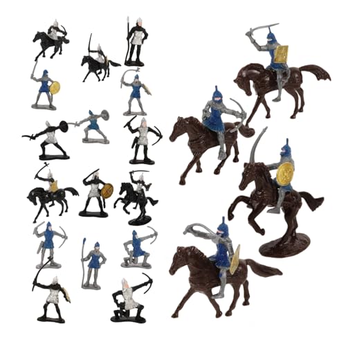 Kisangel 28 Teiliges Pferdemodell Realistische Miniatur Menschen Miniatur Menschenfiguren Mini Dekore Sandtisch Dekore Mini Soldatenfiguren Miniatur Menschenmodelle Kleine von Kisangel