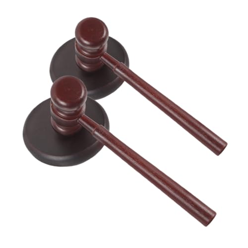 Kisangel 2Er Set Richterhammer Mini Hammer Richterhammer Rechtshammer Jurakostüm Richterkostüm Finish Hammer Kleiner Hammer Zukünftiger Anwalt Requisitenhammer Anwaltsdekor Hammer Holz von Kisangel
