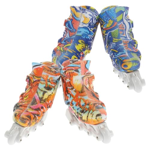 Kisangel 2Paare Finger Skate Modelle Rollschuhe Lustiges Fingerspitzenspielzeug Für Stressabbau Und Fingerflexibilität Schreibtischspiele Und Kreative Bastelprojekte von Kisangel