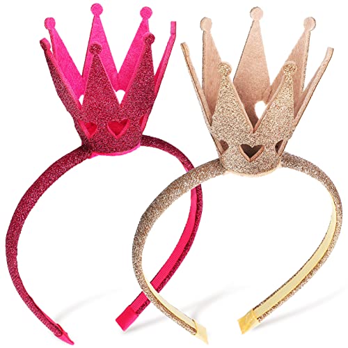 Kisangel 2Pcs Glänzende Krone Stirnband - Prinzessin Pailletten Haarschmuck Für Mädchen Geburtstagsfeierbevorzugungen von Kisangel