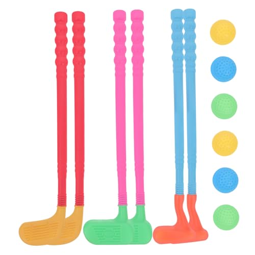 Kisangel 2Sätze Golfspielzeug Set Interaktive Golfschläger und Bälle für Draußen Zufällige Farben Fördert Sportliche Aktivitäten und Eltern Junge Mädchen Interaktion für Jahre von Kisangel