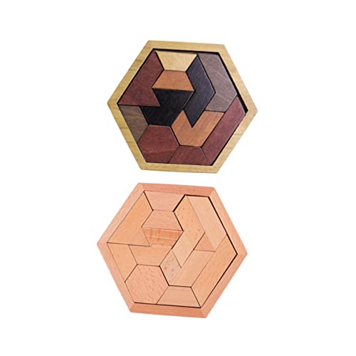 Kisangel 2Sätze Hexagon Puzzle Holzspielzeug Teiliges und Kreativspielzeug für Fördert und Formenerkennung Hand Auge Koordination und Kreativität Beim Kisangel 2Sätze Hexagon Puzzle Holzspielzeug Teiliges und Kreativspielzeug für Fördert und Formenerkennung Hand Auge Koordination und Kreativität Beim von Kisangel