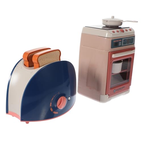 Kisangel 2Sätze Küchen Spielzeugset für Teiliges mit Toaster und Backofen Rollenspiel für Jahre Fördert Kreative und Soziale Interaktion von Kisangel