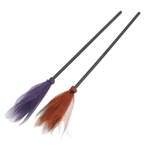 Kisangel 2Stücke Abnehmbarer Hexenbesen für Halloween Cosplay Kostümzubehör Leicht Tragbar und Kostümpartys und Maskeraden Kisangel 2Stücke Abnehmbarer Hexenbesen für Halloween Cosplay Kostümzubehör Leicht Tragbar und Kostümpartys und Maskeraden von Kisangel