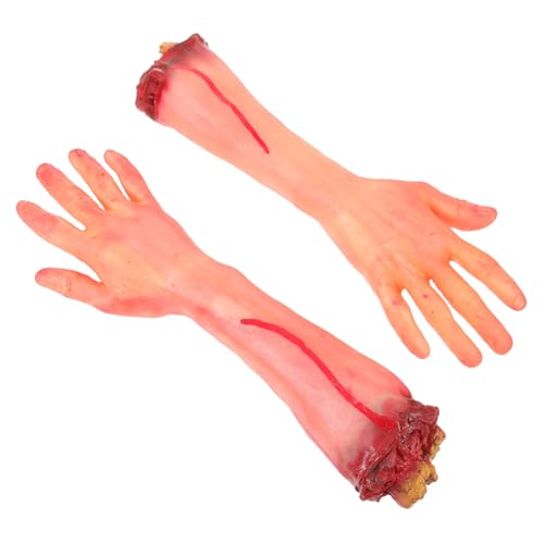 Kisangel 2Stücke Halloween Gefälschte Gebrochene Hände Realistische Abgetrennte Arme Für Gruseldeko Für Halloween Partys Und Cosplay Requisite Zur Schaffung von Kisangel