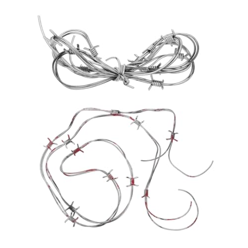 Kisangel 2Stücke Halloween Stacheldraht Dekoration Kunststich Draht für Party und Spukhaus Vielseitige Requisite für Authentische Halloween Einfache Montage Kisangel 2Stücke Halloween Stacheldraht Dekoration Kunststich Draht für Party und Spukhaus Vielseitige Requisite für Authentische Halloween Einfache Montage von Kisangel