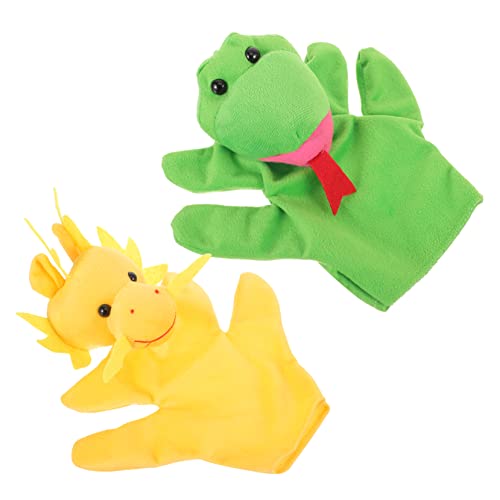 Kisangel 2Stücke Handpuppen Tierpuppen Für Interaktive Geschichtenerzähler Puppen Für Kreative Rollenspiele Zufällige Tierauswahl von Kisangel