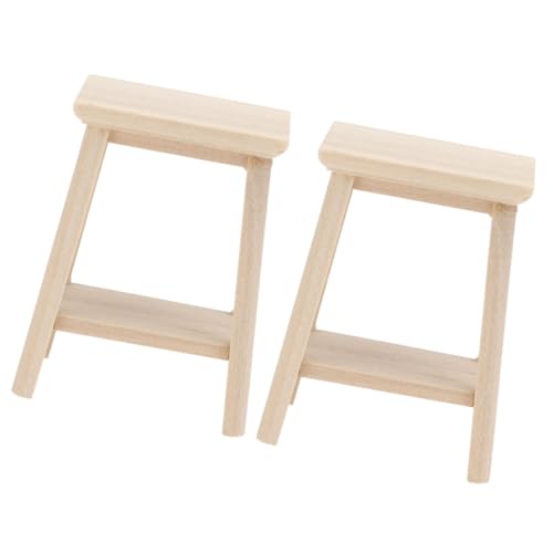 Kisangel 2Stücke Holzhocker Dekorative Puppenmöbel Für Mini Häuser Vielseitig Einsetzbar Stabil Und Langlebig Für Kreative DIY Projekte Kisangel 2Stücke Holzhocker Dekorative Puppenmöbel Für Mini Häuser Vielseitig Einsetzbar Stabil Und Langlebig Für Kreative DIY Projekte von Kisangel