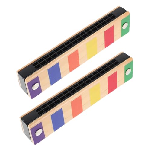 Kisangel 2Stücke Holzmundharmonika für Doppelreihen Musikinstrument für Anfänger Farbenfrohes für Kleinkinder und Vorschulkinder für Gruppenaktivitäten Kisangel 2Stücke Holzmundharmonika für Doppelreihen Musikinstrument für Anfänger Farbenfrohes für Kleinkinder und Vorschulkinder für Gruppenaktivitäten von Kisangel