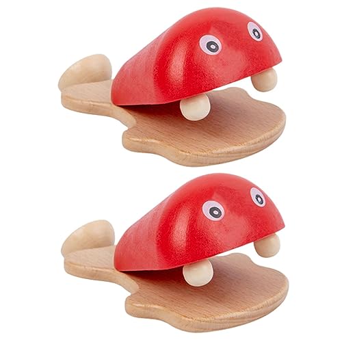 Kisangel 2Stücke Holzspielzeug Castanets Fischform Pädagogisches Musikinstrument Für Kleinkinder Eltern Junge Mädchen Interaktion Und Sensorischen Entwicklung Kisangel 2Stücke Holzspielzeug Castanets Fischform Pädagogisches Musikinstrument Für Kleinkinder Eltern Junge Mädchen Interaktion Und Sensorischen Entwicklung von Kisangel